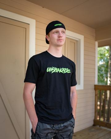 Black T-Shirt With Neon Green Font